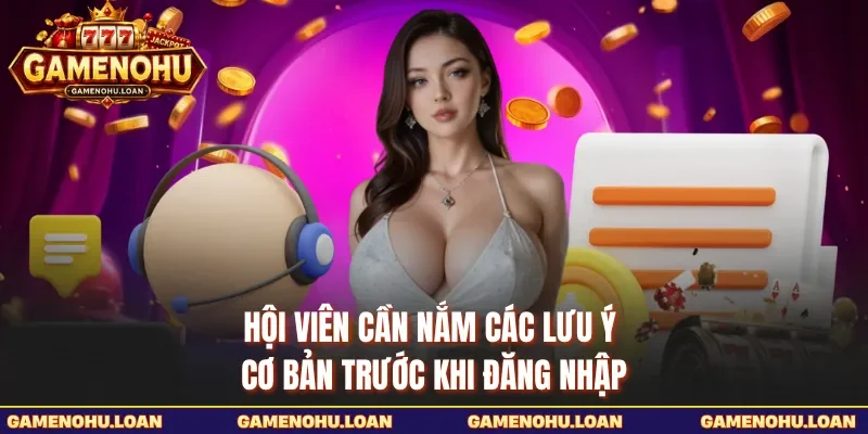 Hội viên cần nắm các lưu ý cơ bản trước khi đăng nhập
